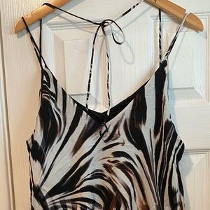 Night out dress Multicolor. Brown, White and Black